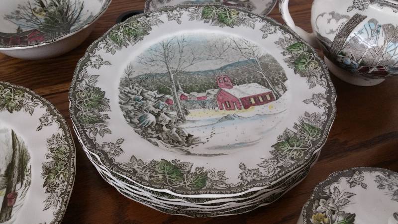 lot 76 image: Large Group of Johnson Brother The Friendly Village Fine China