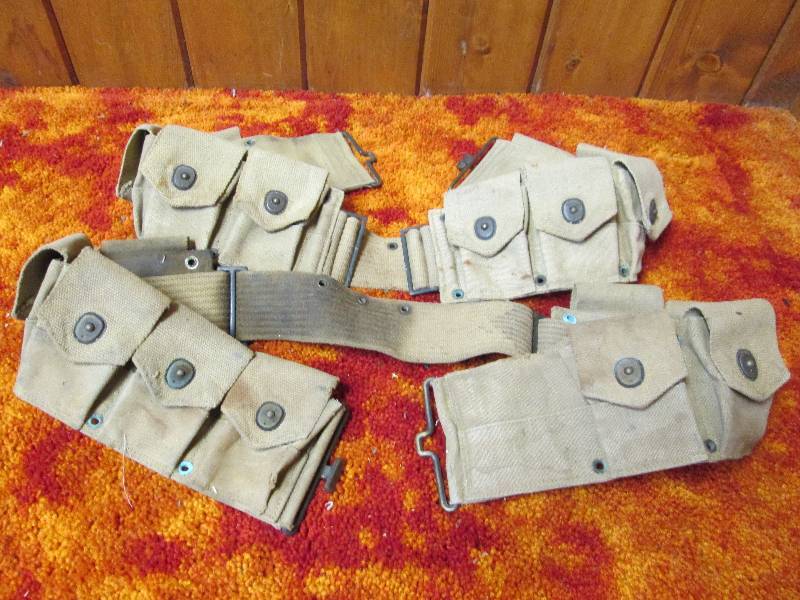 lot 50D image: WWII Military Utility  Ammo Belts