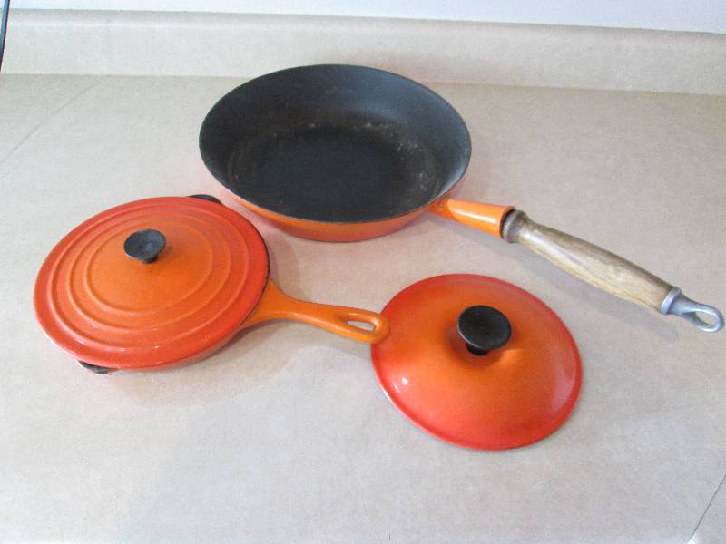 lot 96 image: Cast Iron Le Creuset Pans
