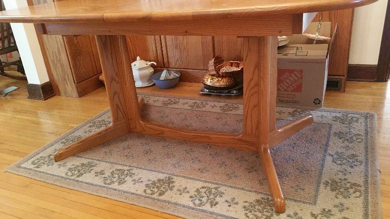lot 16A image: High Quality Custom Made Ash Table w (2) Leaves