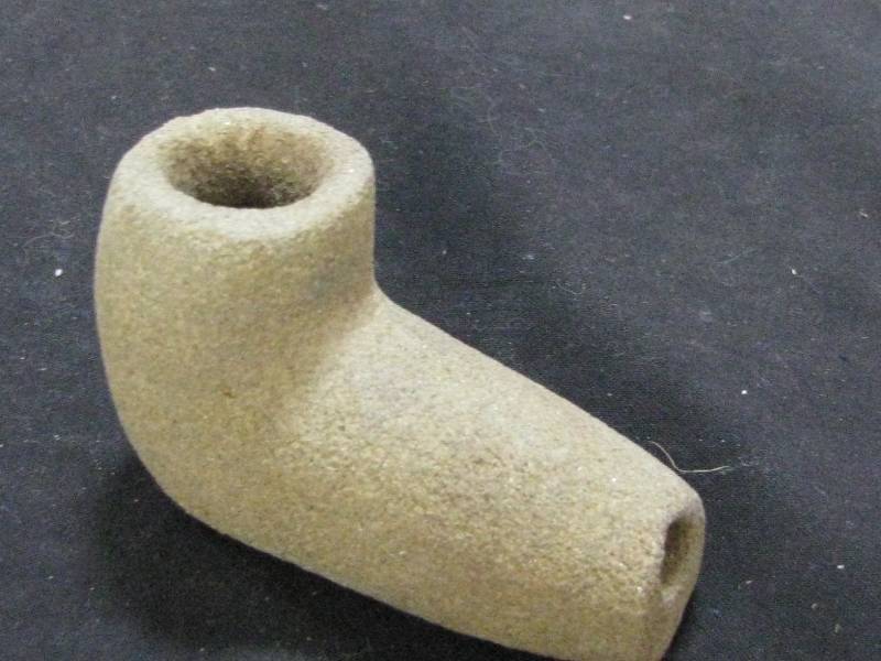 lot 12 image: Native American Stone Fashioned Pipe