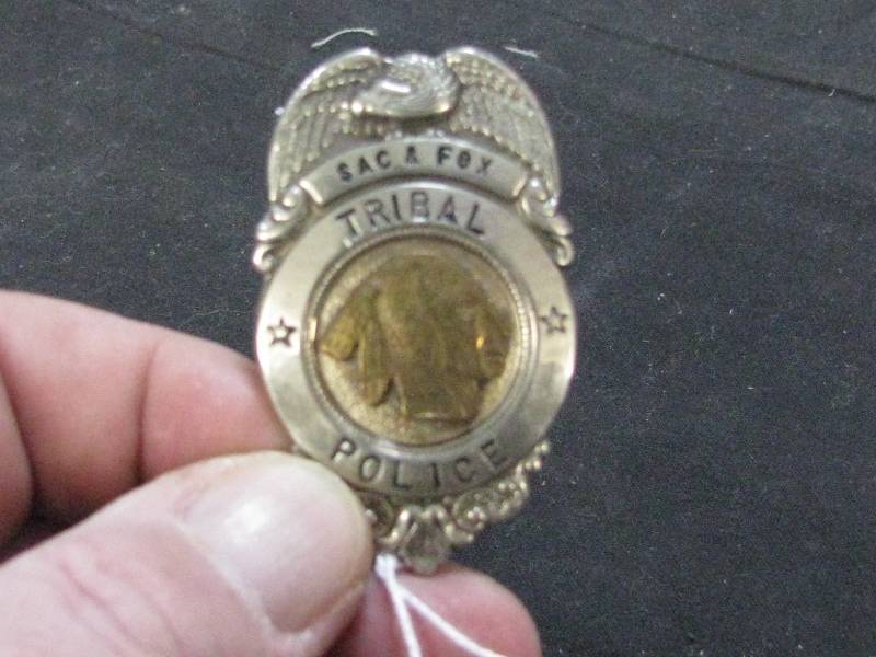 lot 61 image: Sac and Fox Retired Tribal Police badge