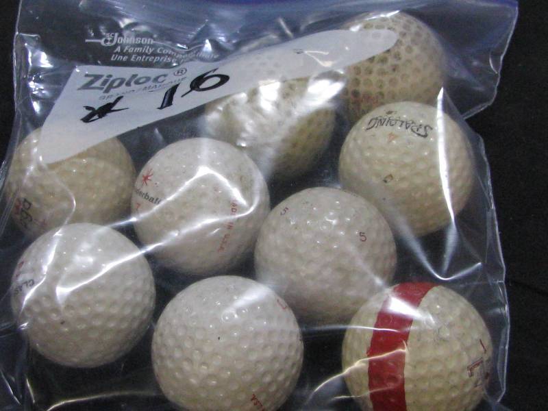 lot 76 image: Old golf Balls