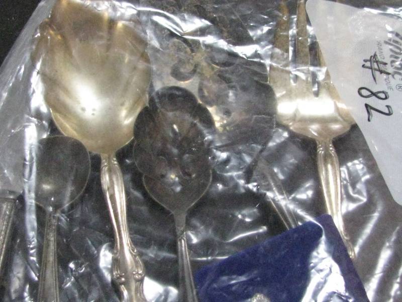 lot 82 image: Silver Plate Serving Pieces