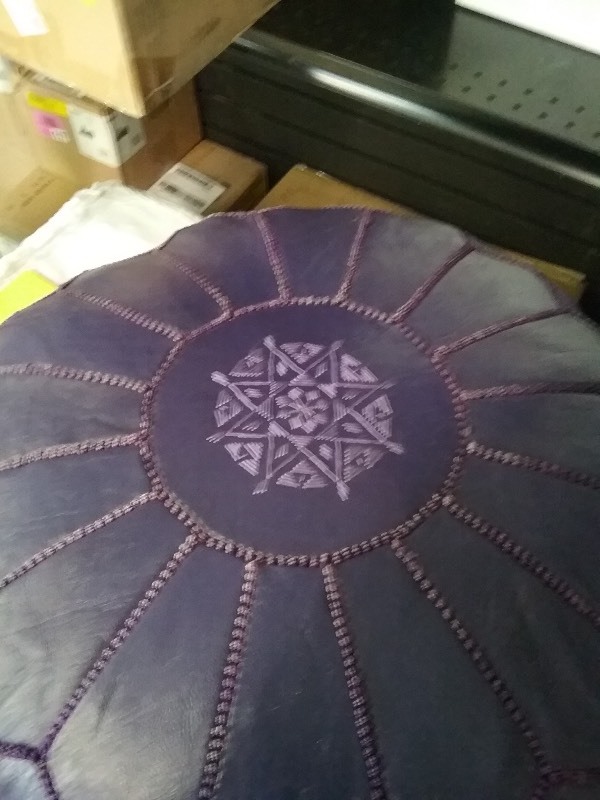 Stylish Leather Pouf