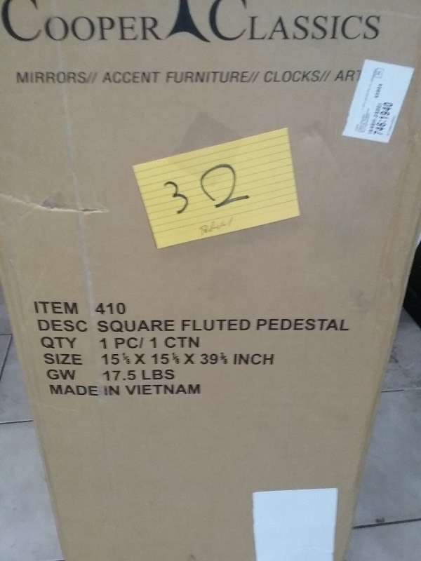 Large Solid Wood Pedestal or Column