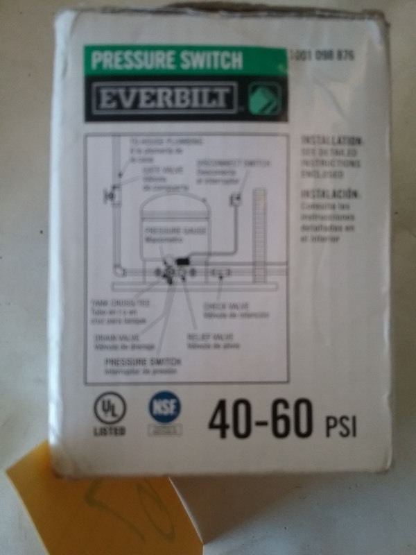 Everbilt Pressure Switch