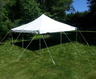 White Pole Tent 20 Ft X 20 Ft