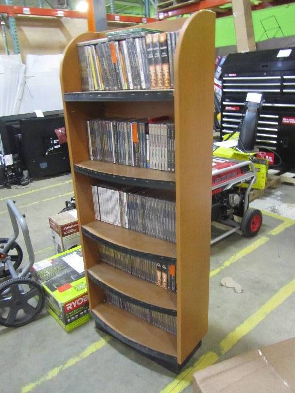 lot 107 image: bookshelf 61in tall x 24in w x 10.5in d
