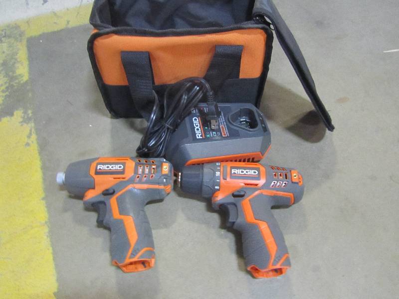 lot 5 image: RIDGID  12-Volt Hyper Lithium-Ion DrillDriver and Impact Driver Combo Kit
