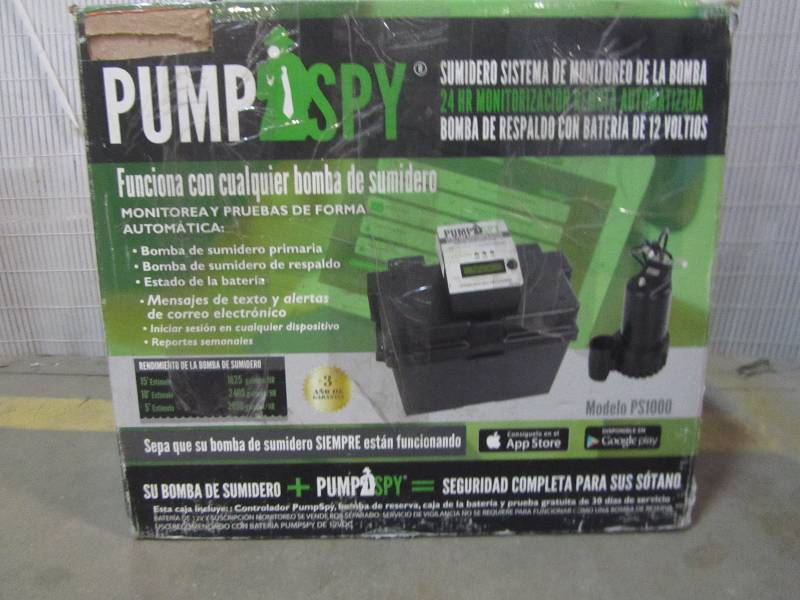 lot 30 image: PumpSpy 14 HP Submersible 12 VDC Battery Back-Up Sump Pump and Monitoring System