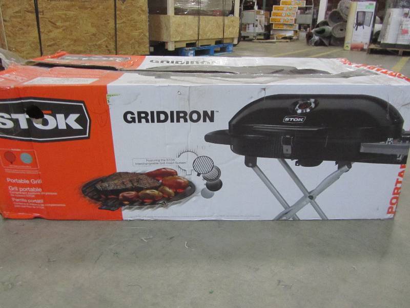 lot 53 image: STOK Gridiron 348 sq. in. Single Burner Portable Propane Gas Grill in Black with Insert Compatibility