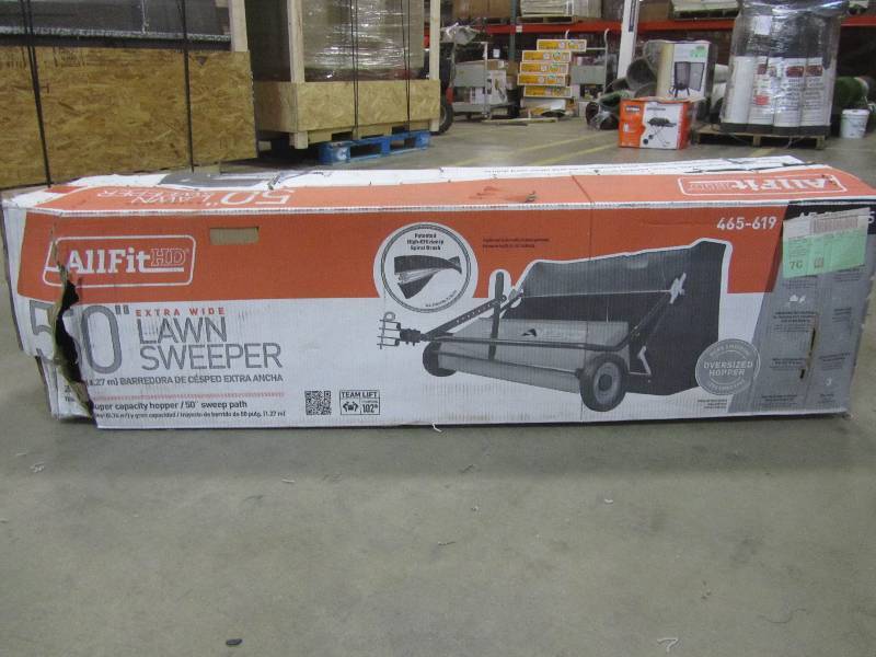 lot 54 image: AllFitHD 50 in. 26 cu. ft. Lawn Sweeper