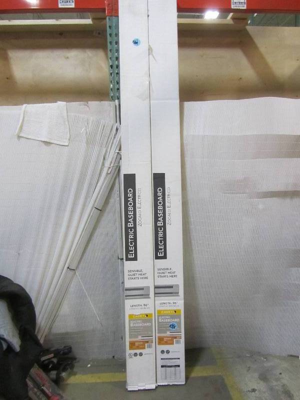 lot 68 image: Cadet 96 in. 2,000-Watt 240208-Volt Electric Baseboard Heater in White (x2)