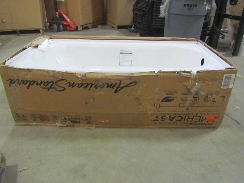lot 87 image: American Standard Princeton Above Floor Rough 5 ft. Right Drain Soaking Bathtub in White