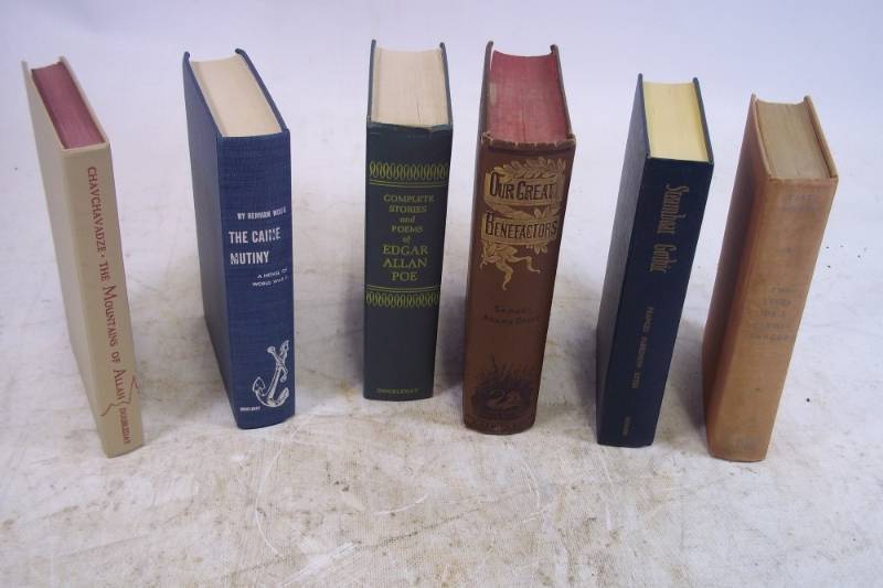 Vintage books, 1887 Our Great Benefactors, ect.