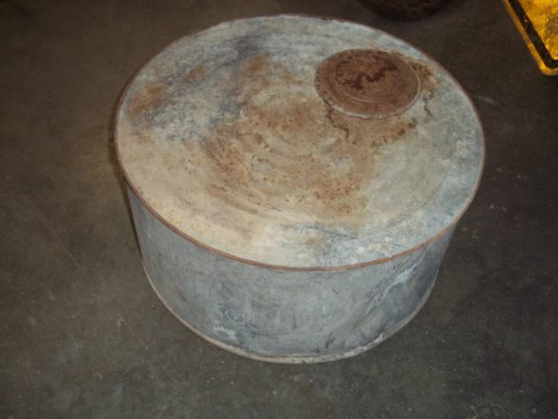 Vintage Galvanized Barrel