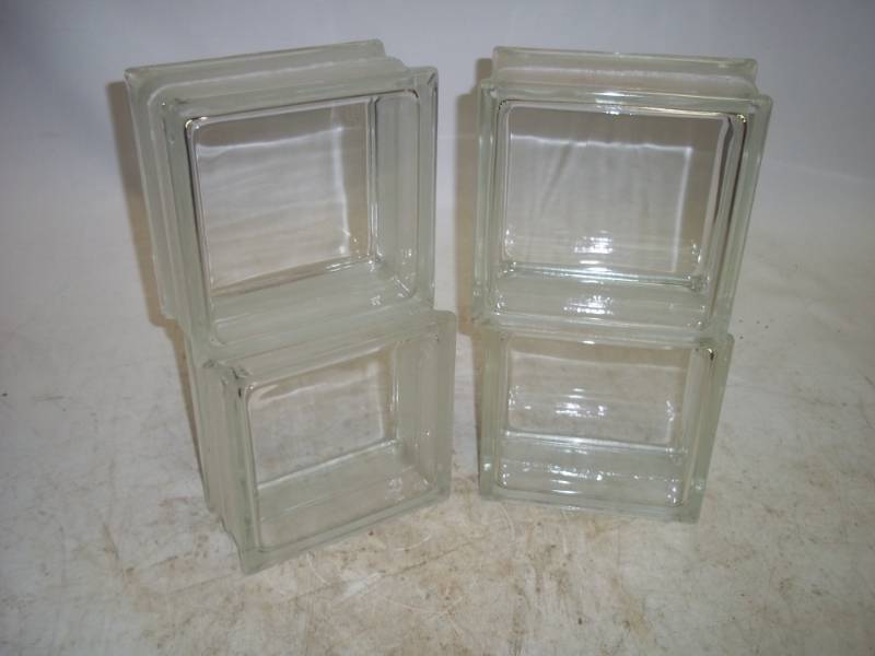 4 Square Glass Blocks
