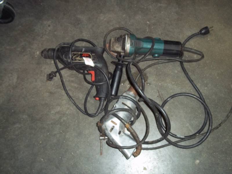Pair of Drills and Grinder