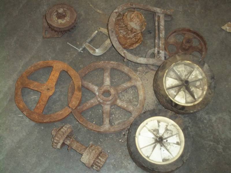 Wheels and Cast Iron Lot