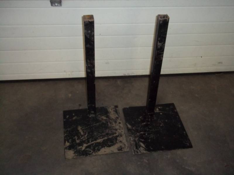 Pair of heavy steel stands