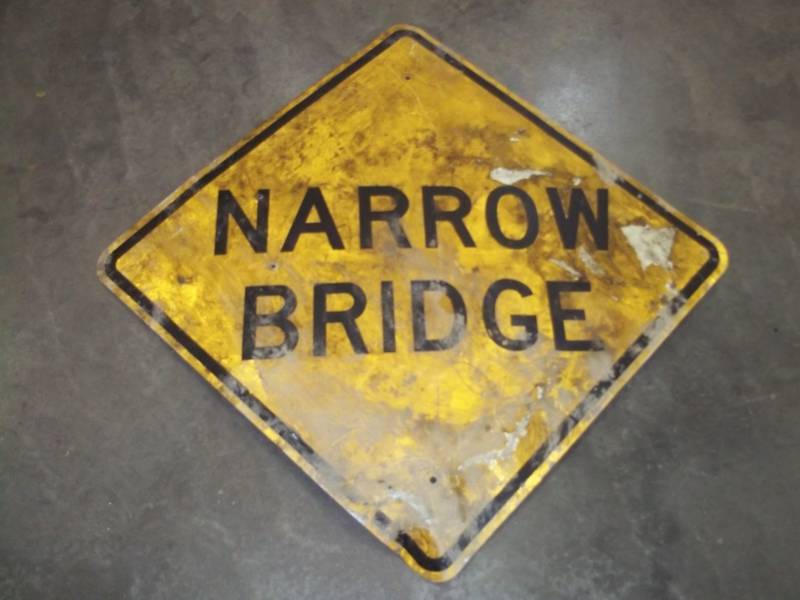 Narrow Bridge Sign