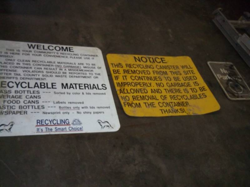 Recycling signs