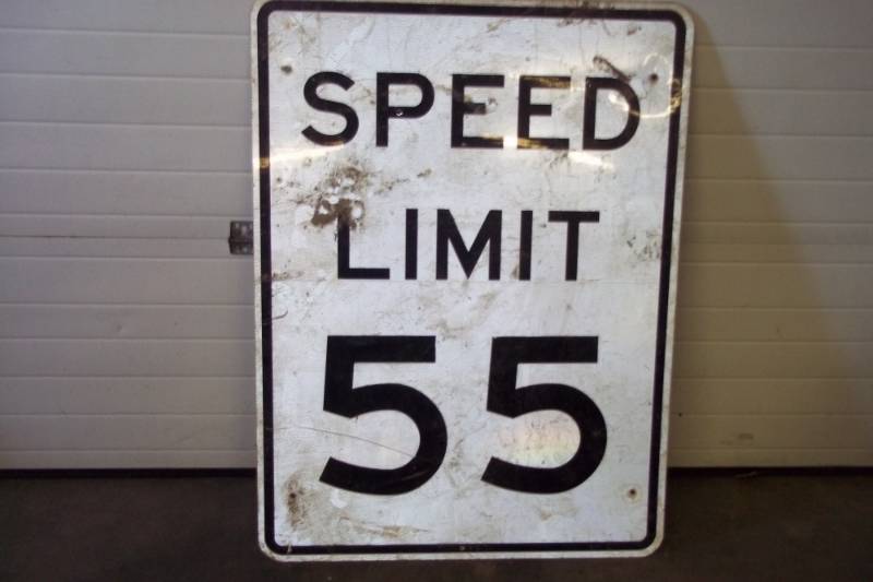 55 Speed Limit Sign