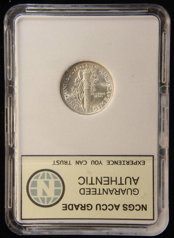 1941-D MERCURY SILVER DIME MS66FSB NCGS