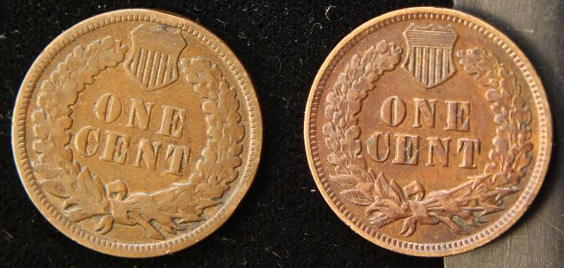 2 INDIAN HEAD CENTS 1886 VG & 1906 XF