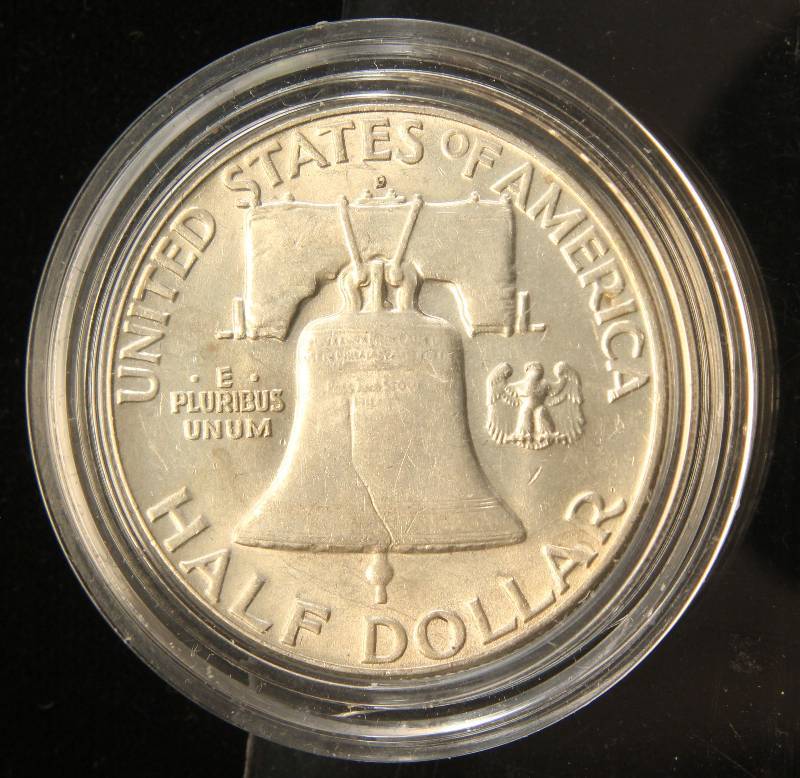 1962-D FRANKLIN SILVER HALF DOLLAR UNC IN AIRTITE