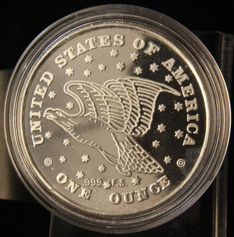 1 TROY OZ. .999 FINE SILVER LIBERTY IN AIRTITE HOLDER