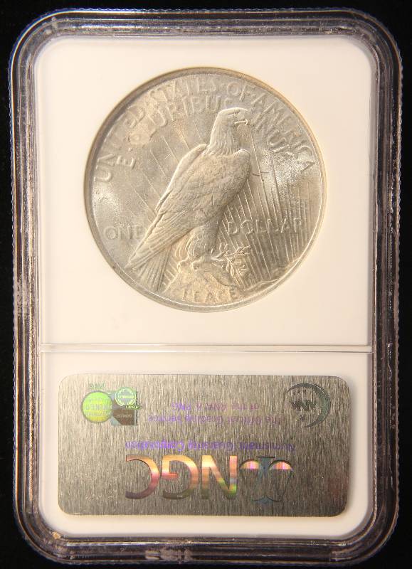 1923 PEACE SILVER DOLLAR MS63 NGC