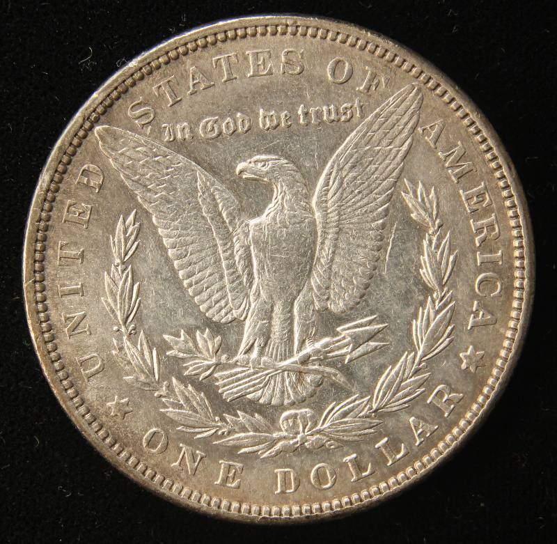 1889 MORGAN SILVER DOLLAR AU