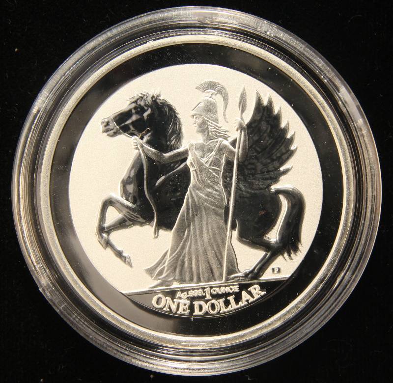 2017 BRITISH VIRGIN ISLANDS 1 TROY OZ. .999 FINE SILVER PEGASUS PROOF IN AIRTITE