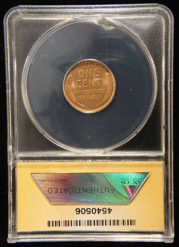 1935-S US WHEAT CENT MS63 RED ANACS