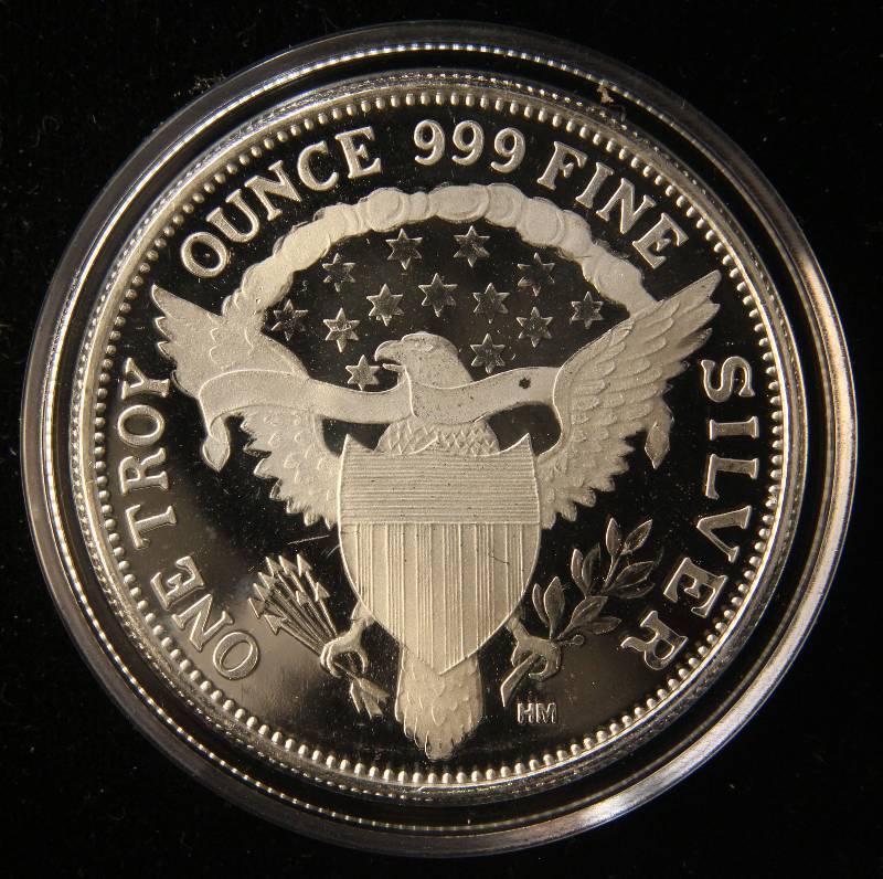 1 TROY OZ. .999 FINE SILVER 1964 KENNEDY DESIGN IN AIRTITE