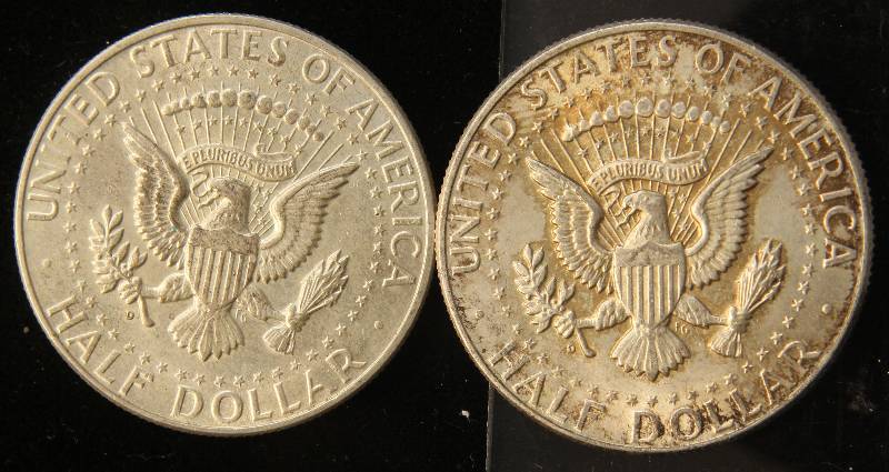 2 SILVER 1964 KENNEDY HALF DOLLARS