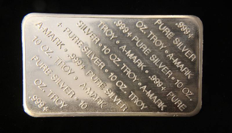 10 TROY Oz. .999 FINE SILVER BAR A-MARK