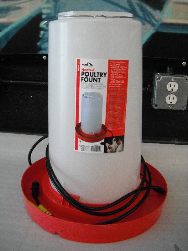 Heated Poultry Fount