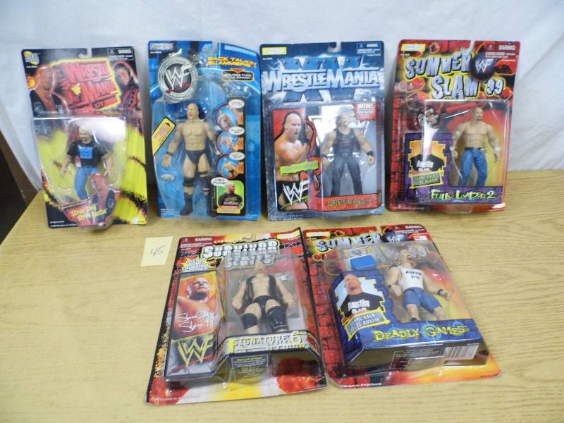 lot 45 image: Steve Austin Wrestling Figures