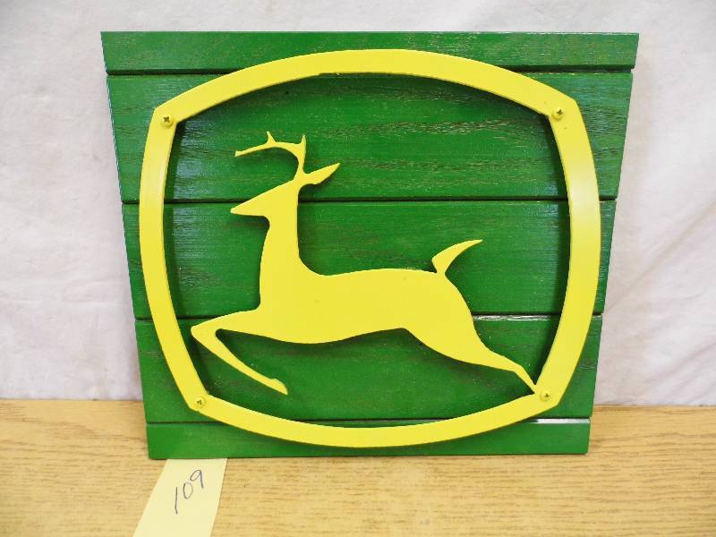 lot 109 image: Metal JD on Wood