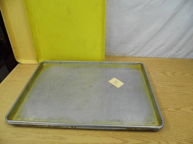 lot 134 image: 3 Sheet Pans - 2 Platic Trays