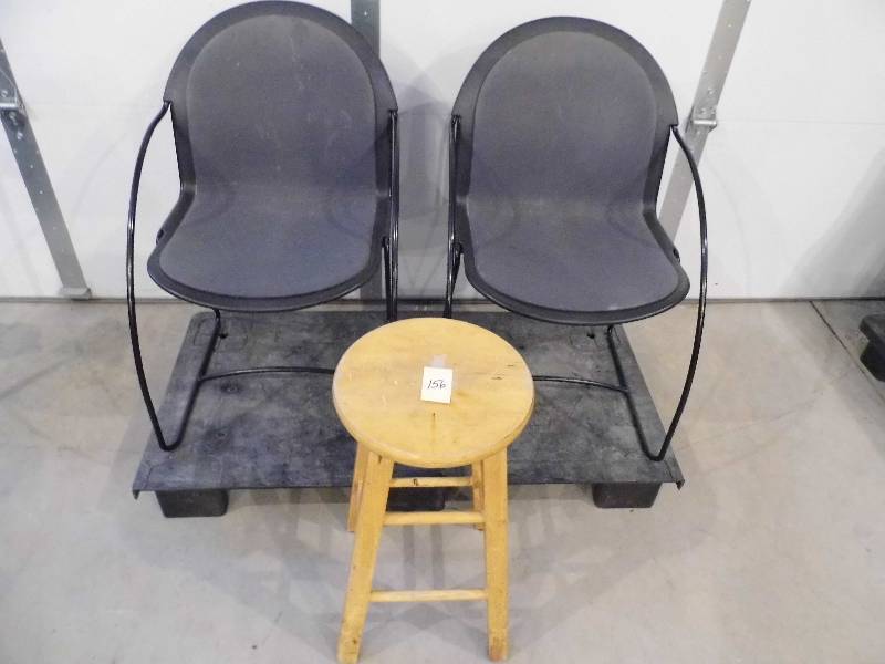 lot 156 image: 2 Chairs - Stool