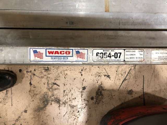 Waco Aluminum Scaffolding Deck