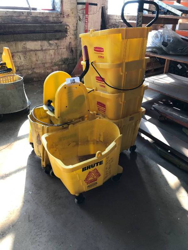 lot 18 image: LOT OF 6 MOP BUCKETS