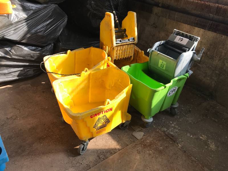 lot 19 image: LOT OF 4 MOP BUCKETS