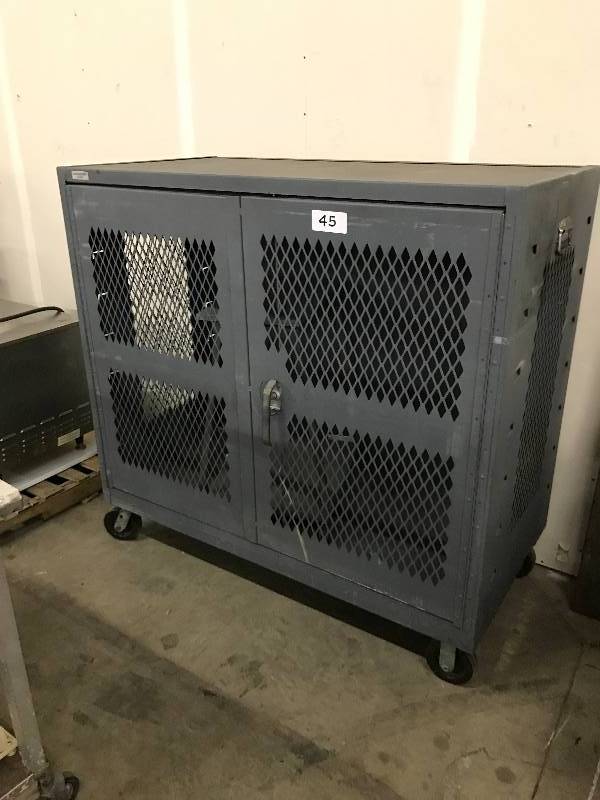 lot 45 image: STORAGE RACK  CART CABINET