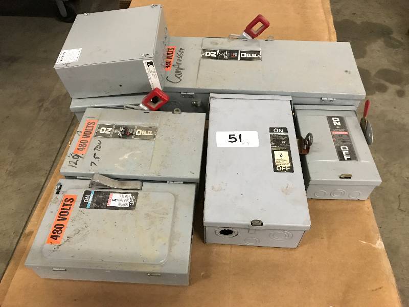 lot 51 image: ELECTRICAL DISCONNECT BOXES