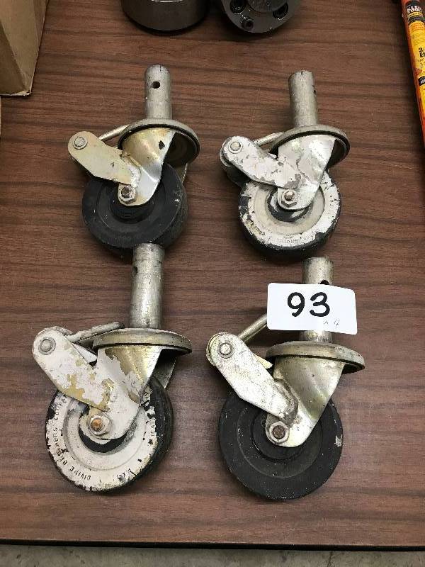 lot 93 image: 4 SWIVEL CASTERS